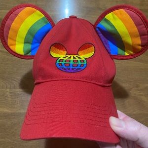 Disney Rainbow Mickey Mouse Ears Baseball Cap Hat